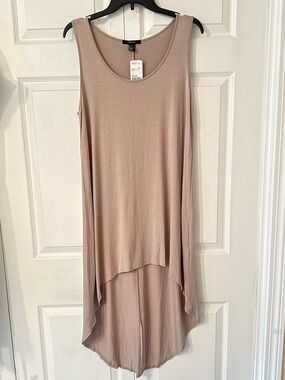Forever 21 Sleeveless High-Low Tank Dress in Taupe